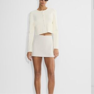 Babaton Cream Mini Skirt